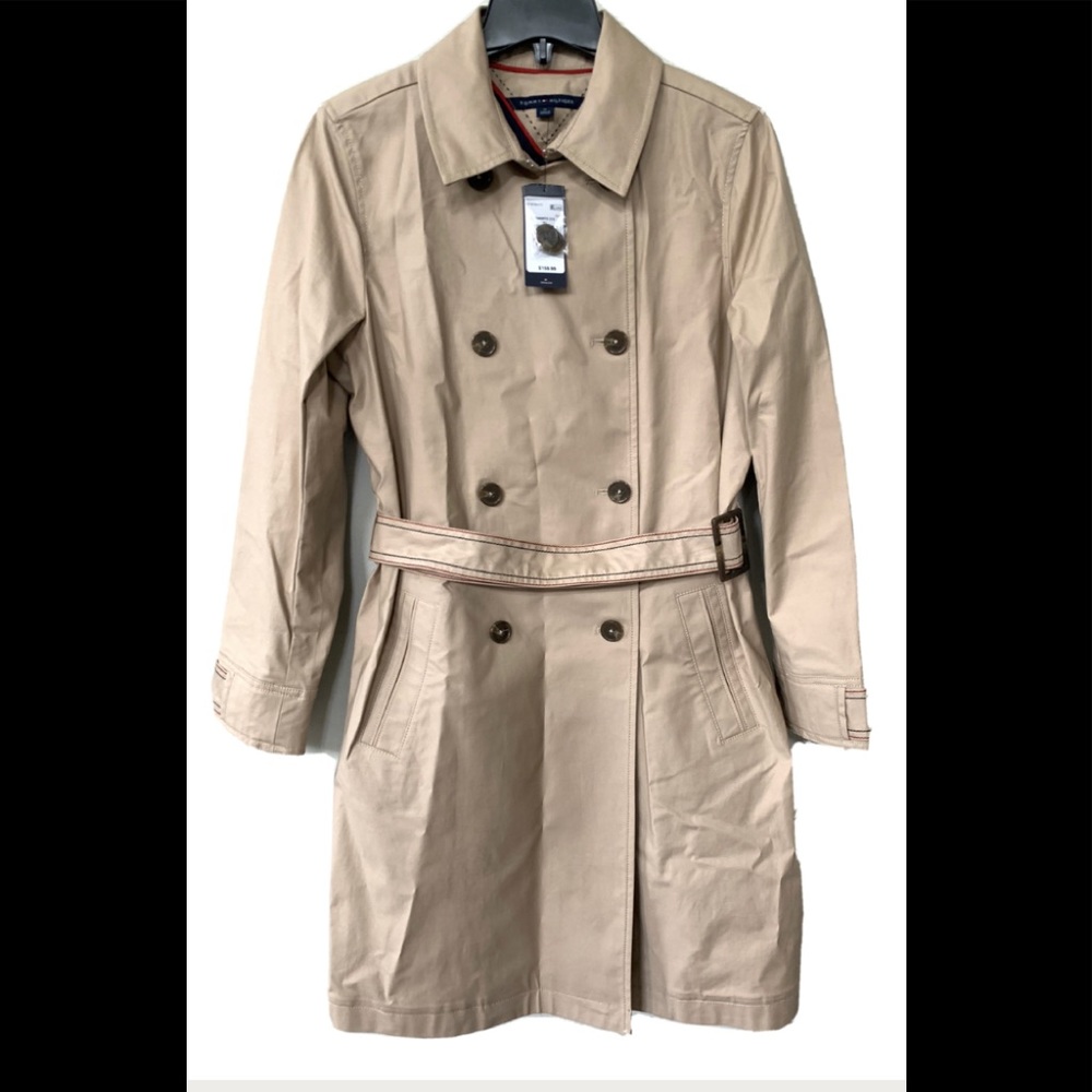 New Tommy Hilfiger Women Trench SZ L